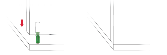 Perno Permanente PAD de largo 35 mm x Ø 9.3 mm para  paneles de 18mm, color verde