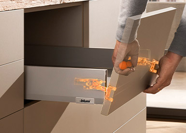 Juego de costados MERIVOBOX, altura M, longitud 500 mm, GRIS ORION MATE