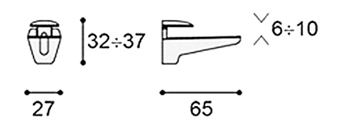 Soporte para entrepaño HARVEY, acabado plata