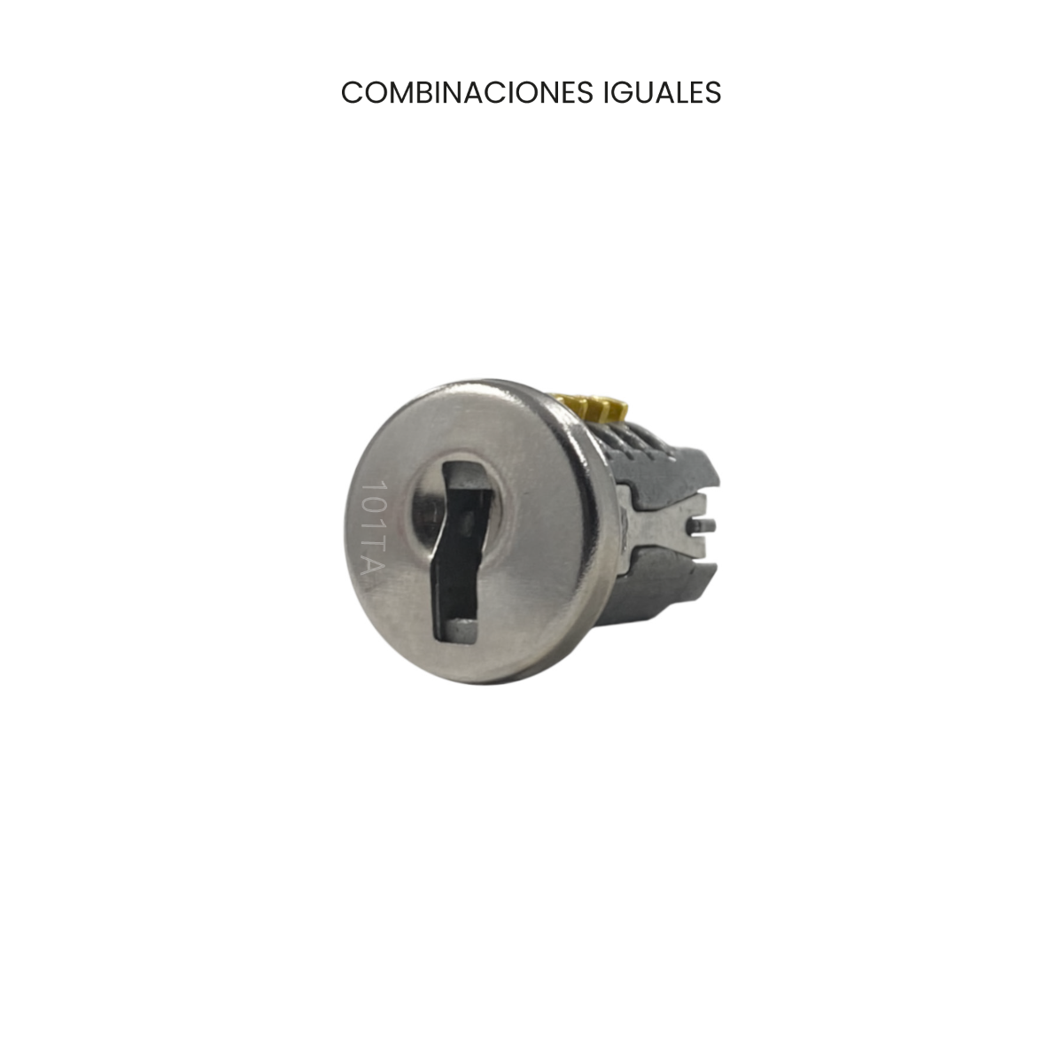 Cerradura LP-125, combinaciones iguales, acabado níquel