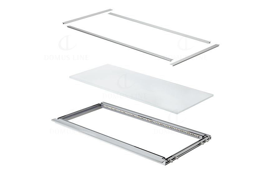 Lámpara para entrepaño NEBULA con touchled, para mueble de 600 mm, luz natural | M12