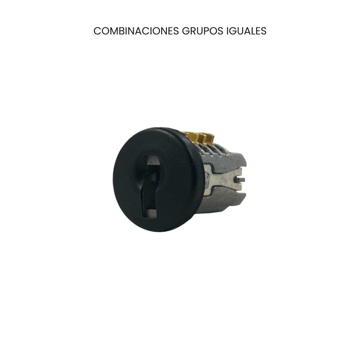 Cerradura LP-325, combinaciones grupo iguales, acabado negro