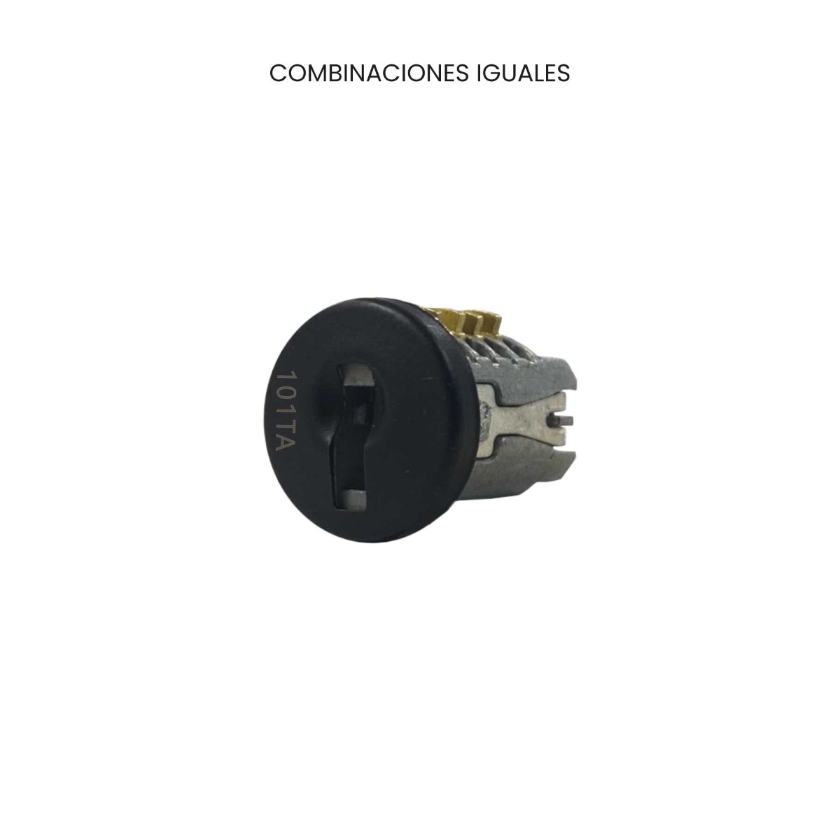 Cerradura LP-325, combinaciones iguales, acabado negro