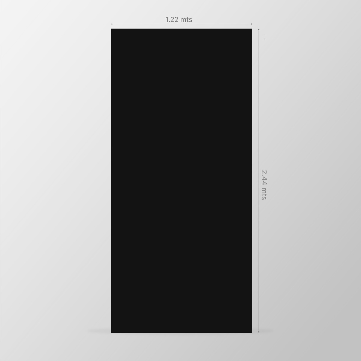 Tablero de MDF con laminado FENIX, Nero Ingo y trascara HPL Black, formato 1.22 x 2.44 m