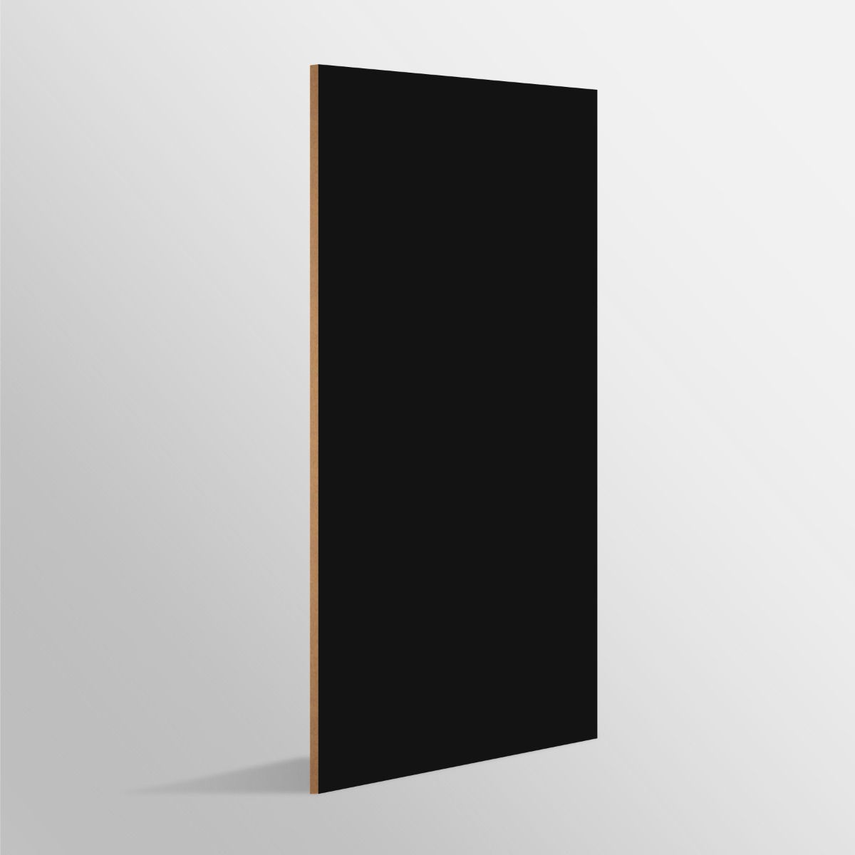 Tablero de MDF con laminado FENIX, Nero Ingo y trascara HPL Black, formato 1.22 x 2.44 m