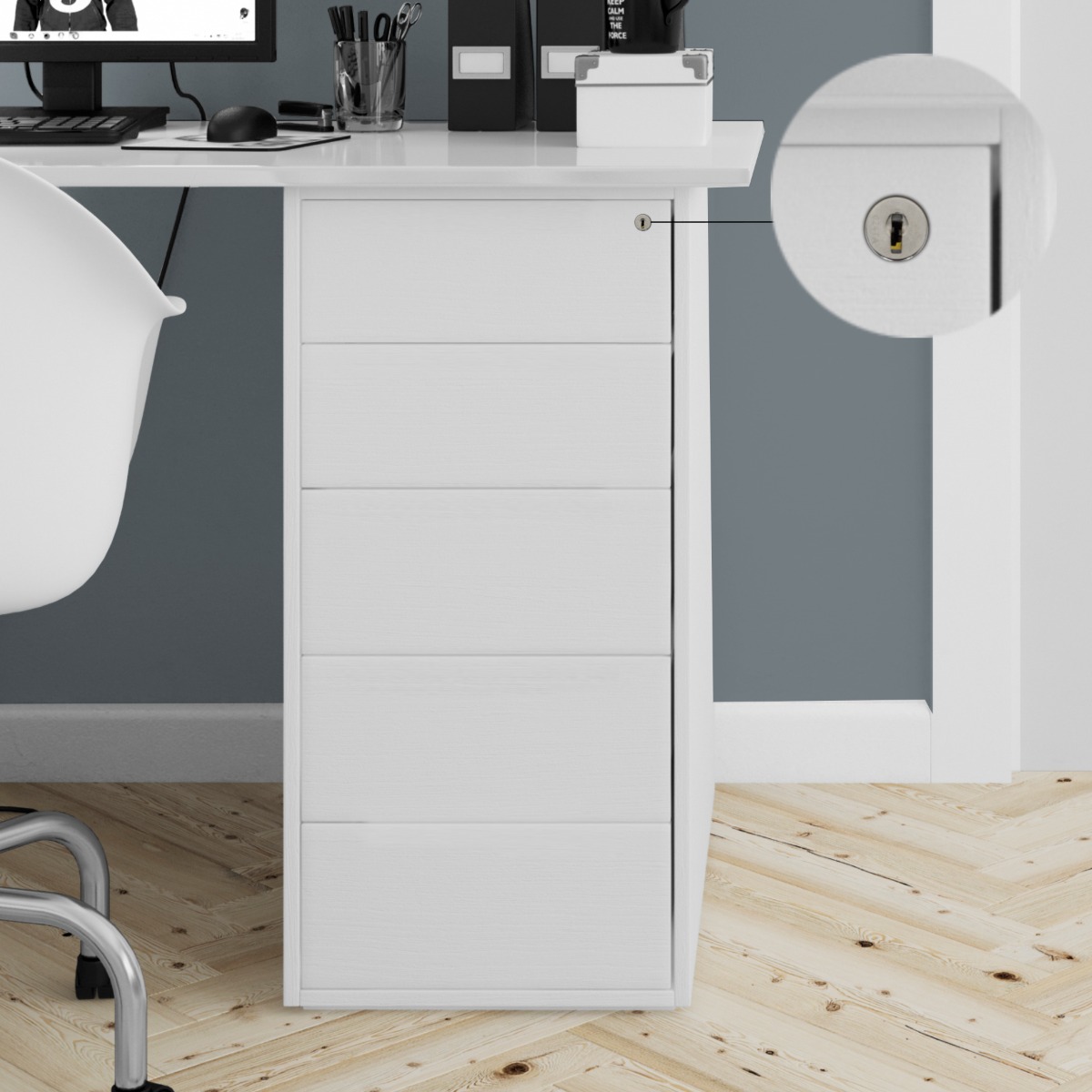 Cerradura LP-125, combinaciones diferentes, acabado níquel