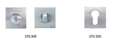 Set de Manijas Mandelli, NURIA 1501 para recámara o baño, acabado cromo satinado