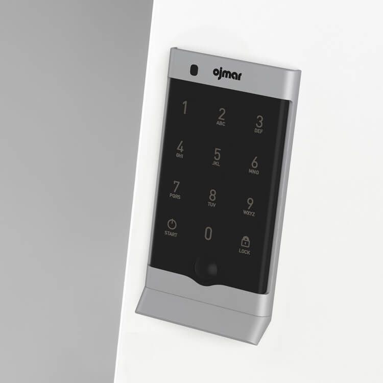 Cerradura electrónica OCS PRO para locker o mueble, acabado plata