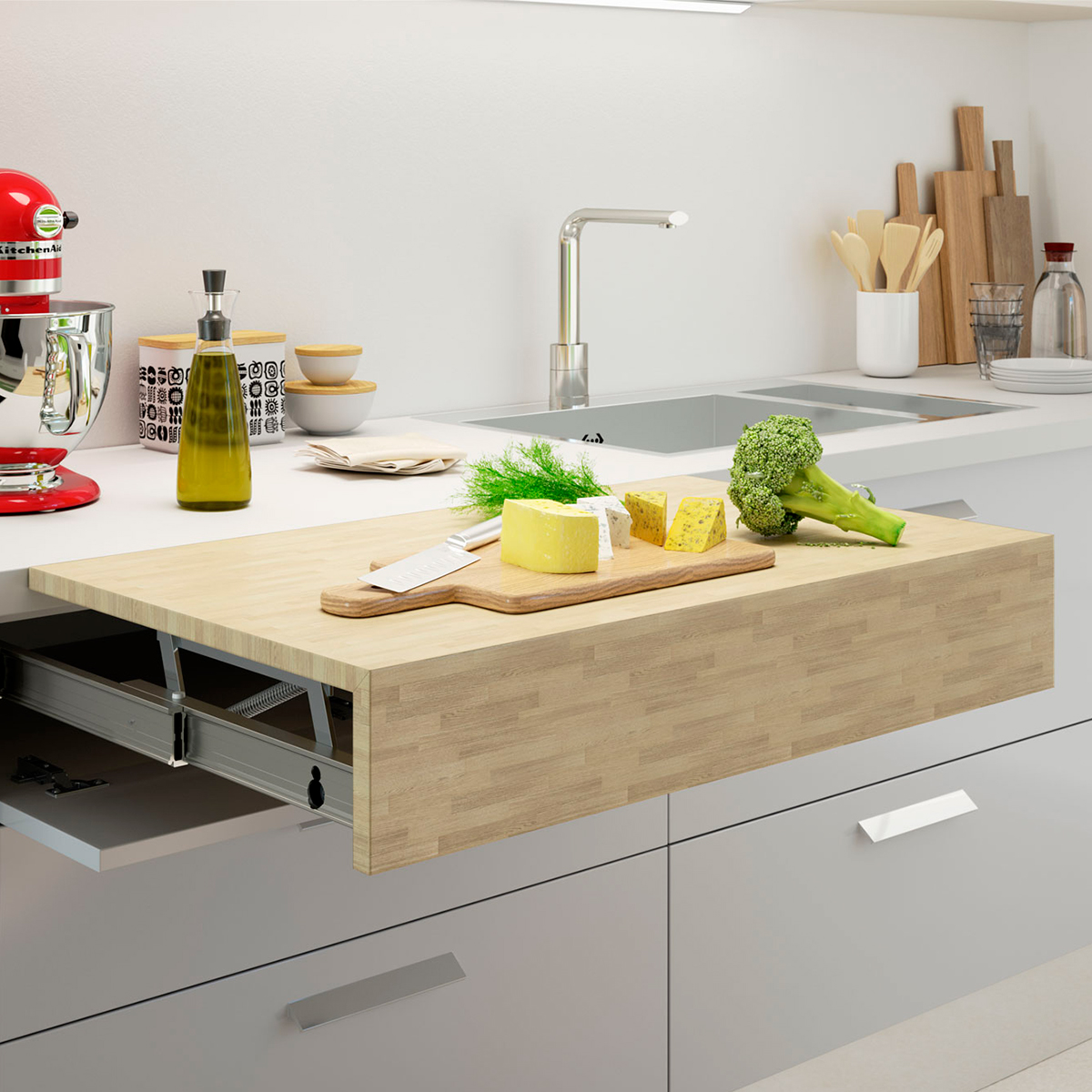 Mecanismo extraíble para mesa OPLA TOP