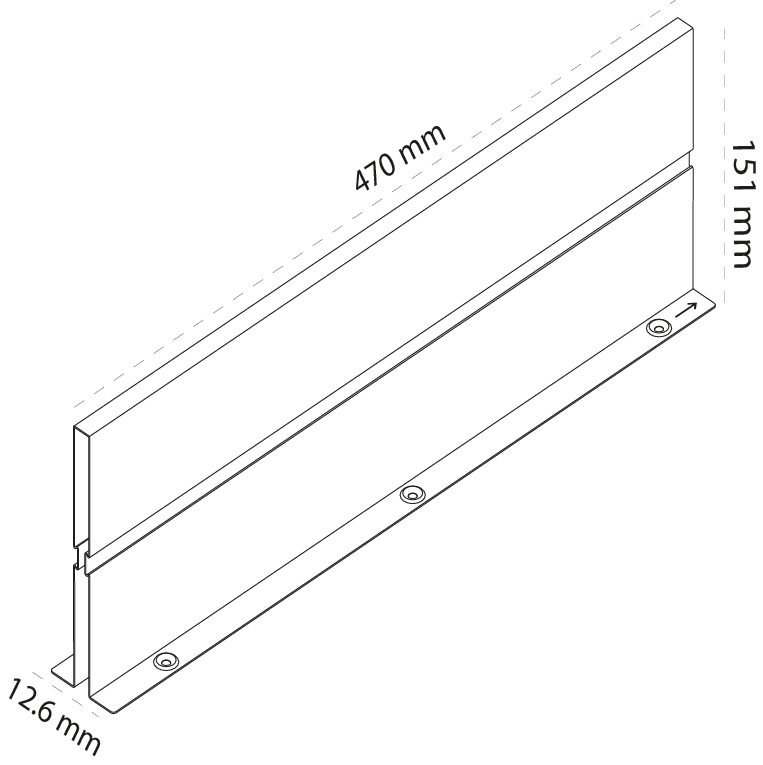 Pared para botellero organizador ORGA-LINE para cajón cubertero TANDEMBOX