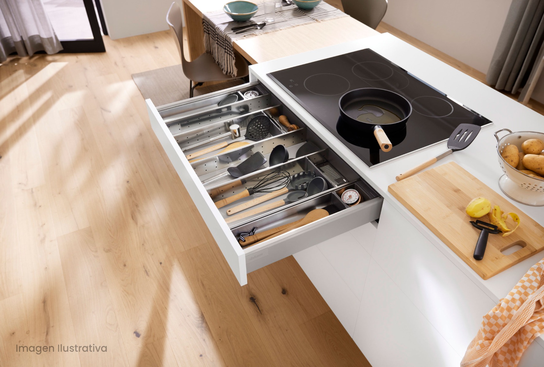 Organizador para utensilios de cocina ORGA-LINE para cajón cubertero TANDEMBOX con ancho de 900 mm