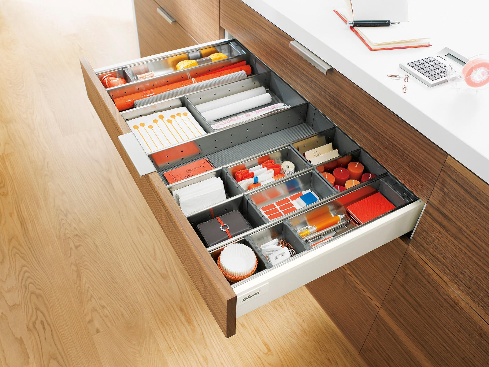 Organizador para piezas pequeñas ORGA-LINE para cajón cubertero TANDEMBOX, con ancho de 800 mm