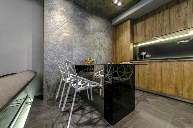 Laja de piedra, modelo SILVER SHINE, Stone Veneer, respaldo de tela, medida 121 x 61 cm 