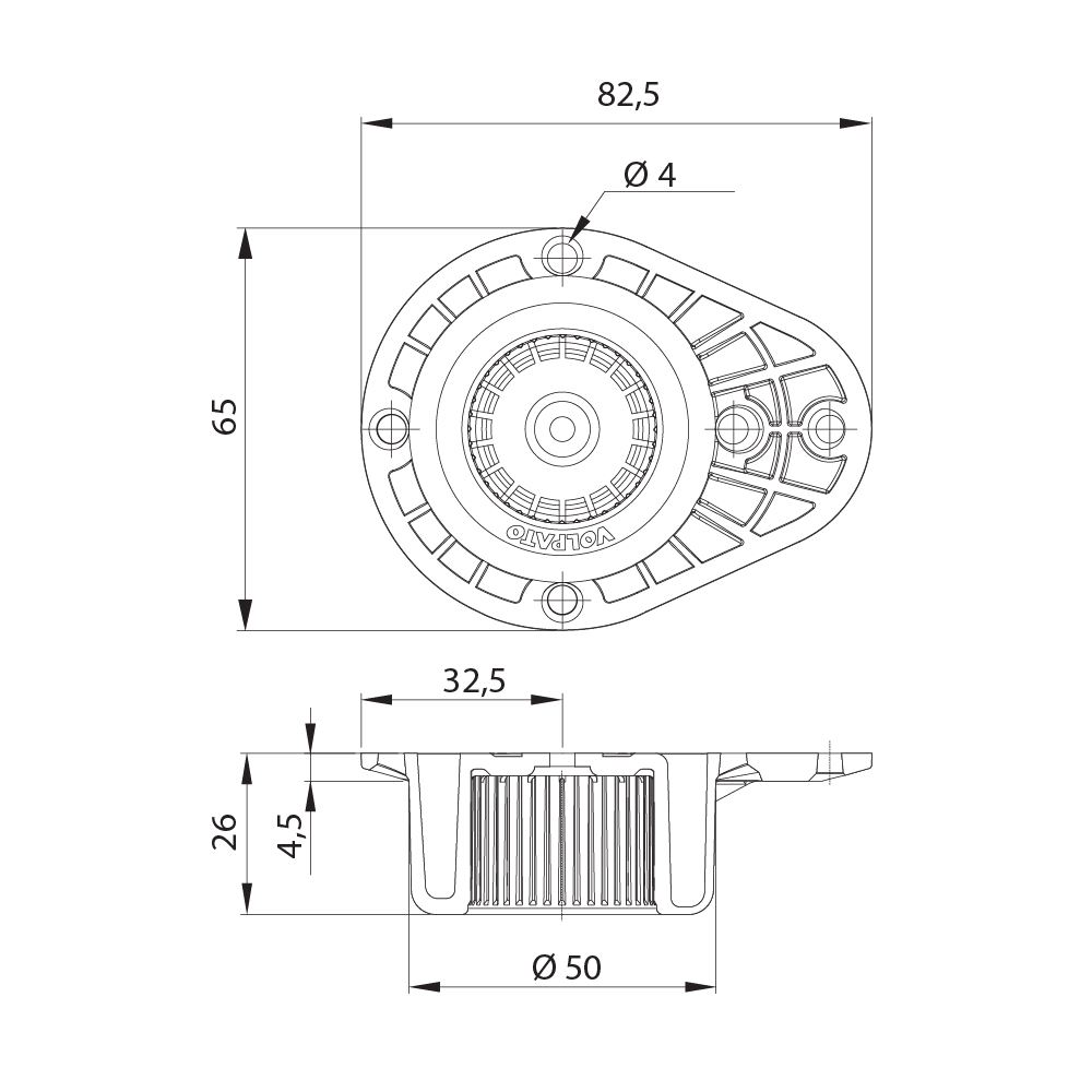 Zoclo FUTURE para gabinetes de cocina, acabado oro pulido