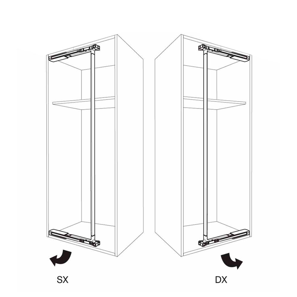 Sistema de apertura PEGASO para puertas abatibles de muebles