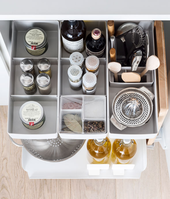 Extraíble de cocina KITCHEN TOWER para mueble de 600 mm, color blanco