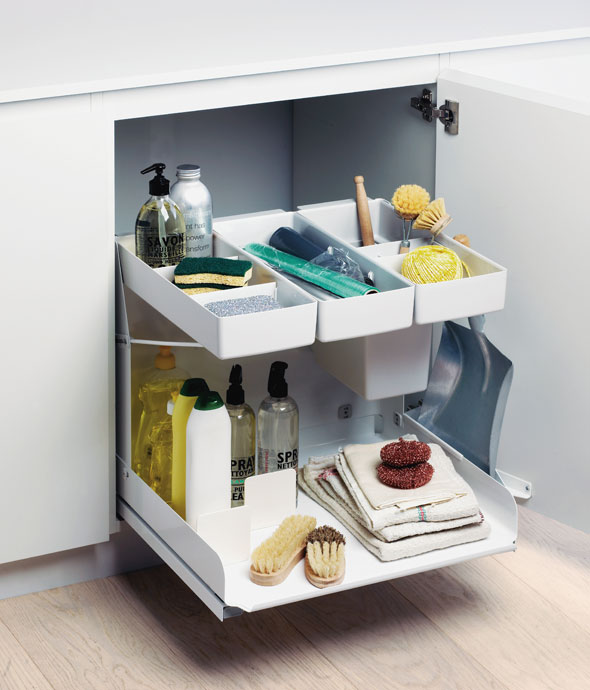 Extraíble de cocina KITCHEN TOWER para mueble de 600 mm, color blanco