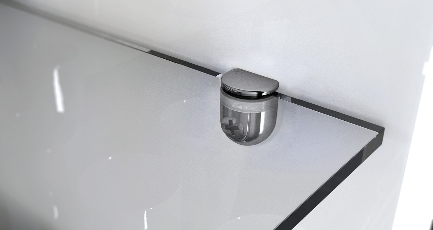 Soporte para vidrio PEKI, para vidrios de 4 a 10 mm