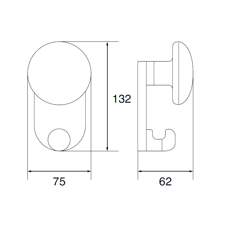 Perchero SHAPES de plástico, color negro