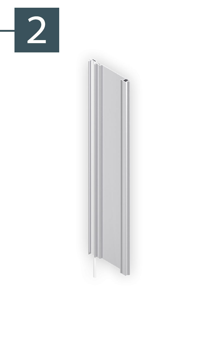 Perfil de soporte para SERVO-DRIVE, 700 mm de alto, cable de conexión de 800 mm de largo