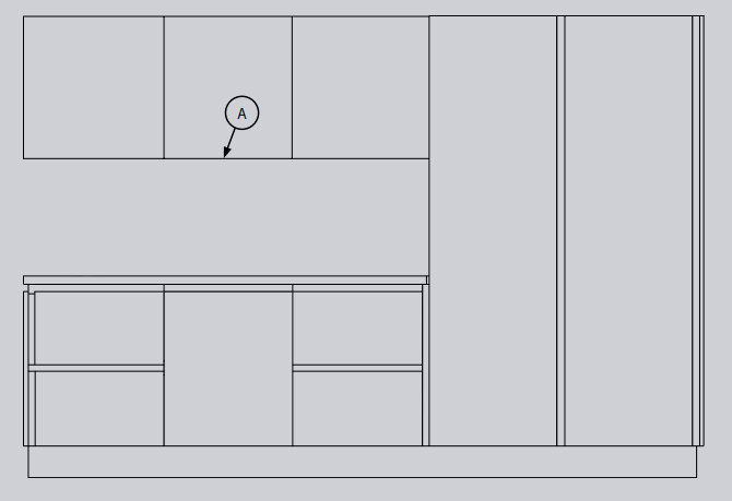 Caja con 10 piezas de perfil gola REACH para alacenas, longitud 2100 mm