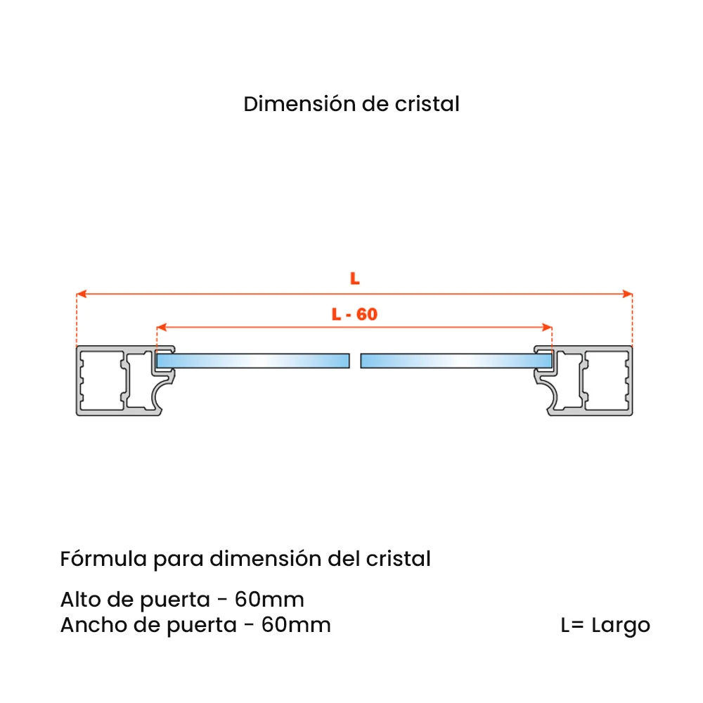 Perfil CONECTA para puerta con perfil de aluminio