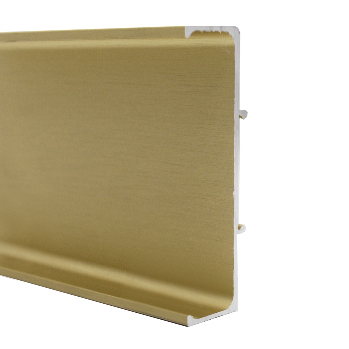 Perfil Gola de VOLPATO para mueble de cocina, 4200 mm de longitud, acabado oro cepillado