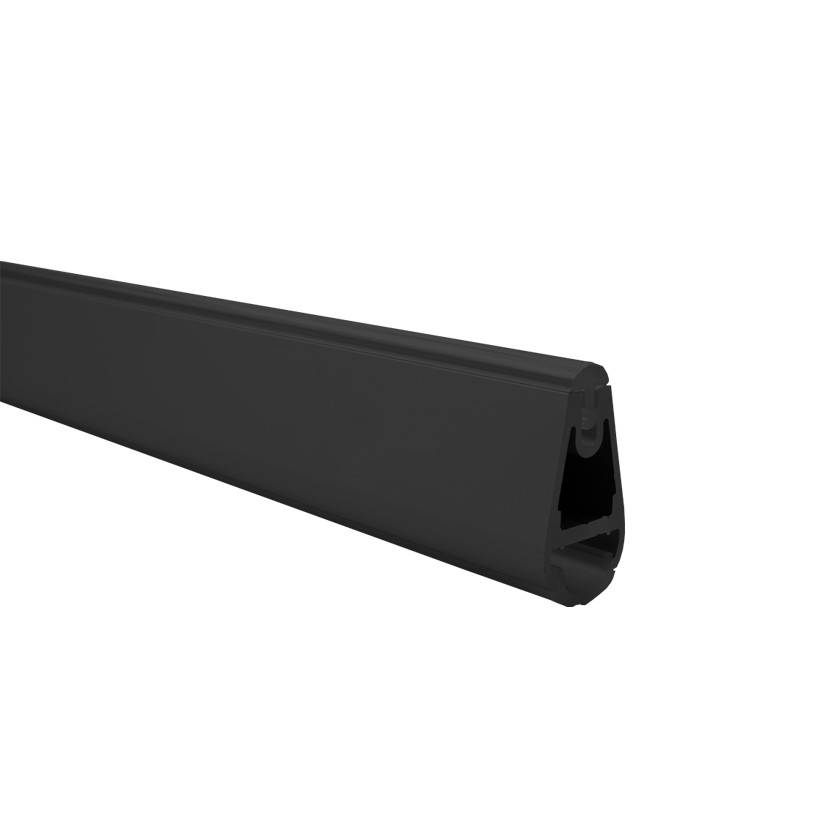 Perfil de aluminio para lámpara y colgador GOCCIA, acabado negro | M12 