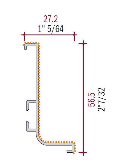 Caja con 10 perfiles de aluminio GOLA L y accesorios opcionales, acabado negro