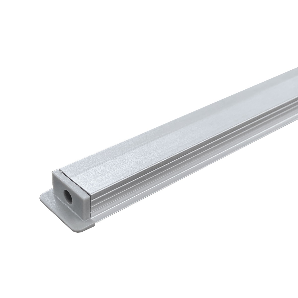 Perfil de aluminio MEG con difusor, acabado aluminio