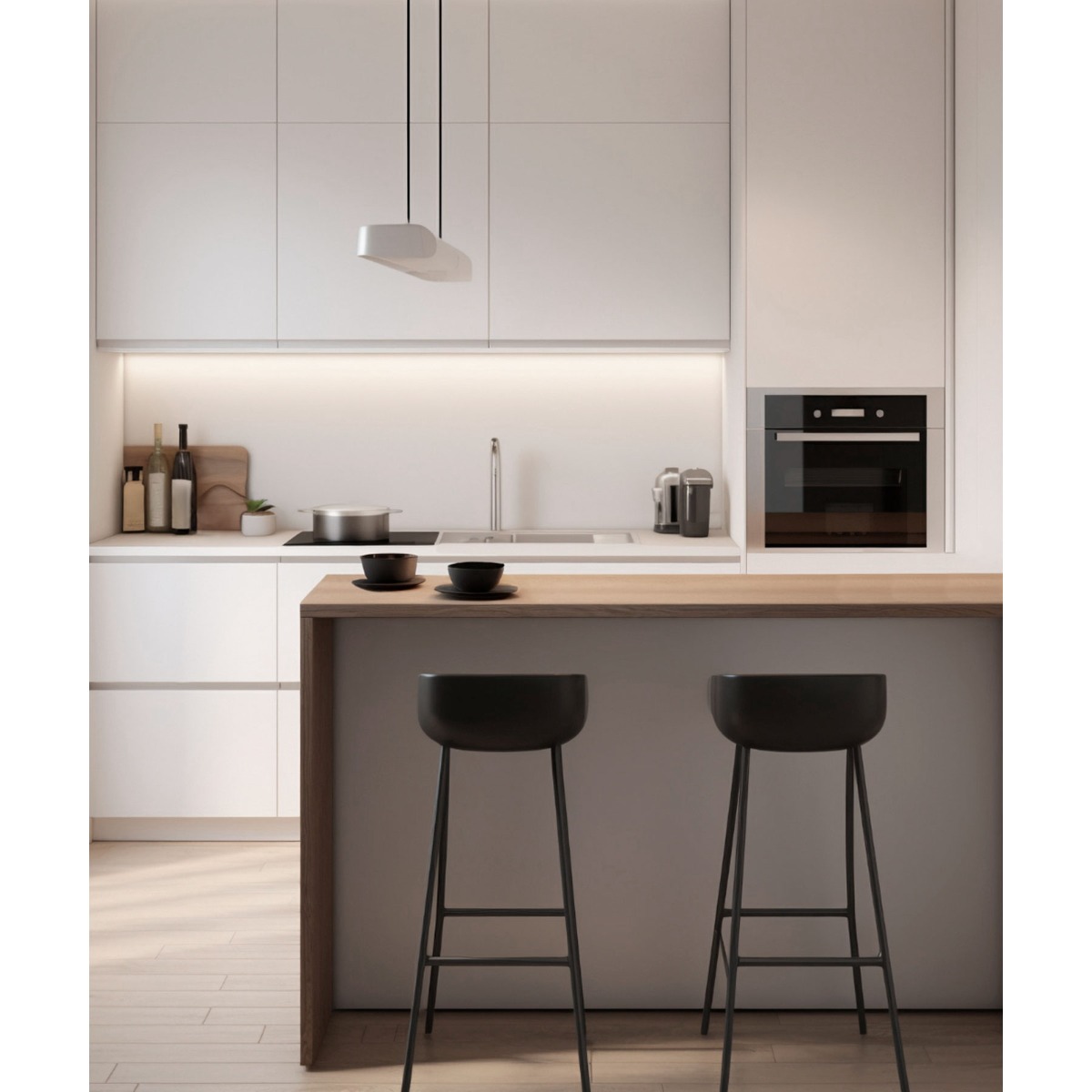 Perfil de aluminio MEG con difusor, acabado aluminio