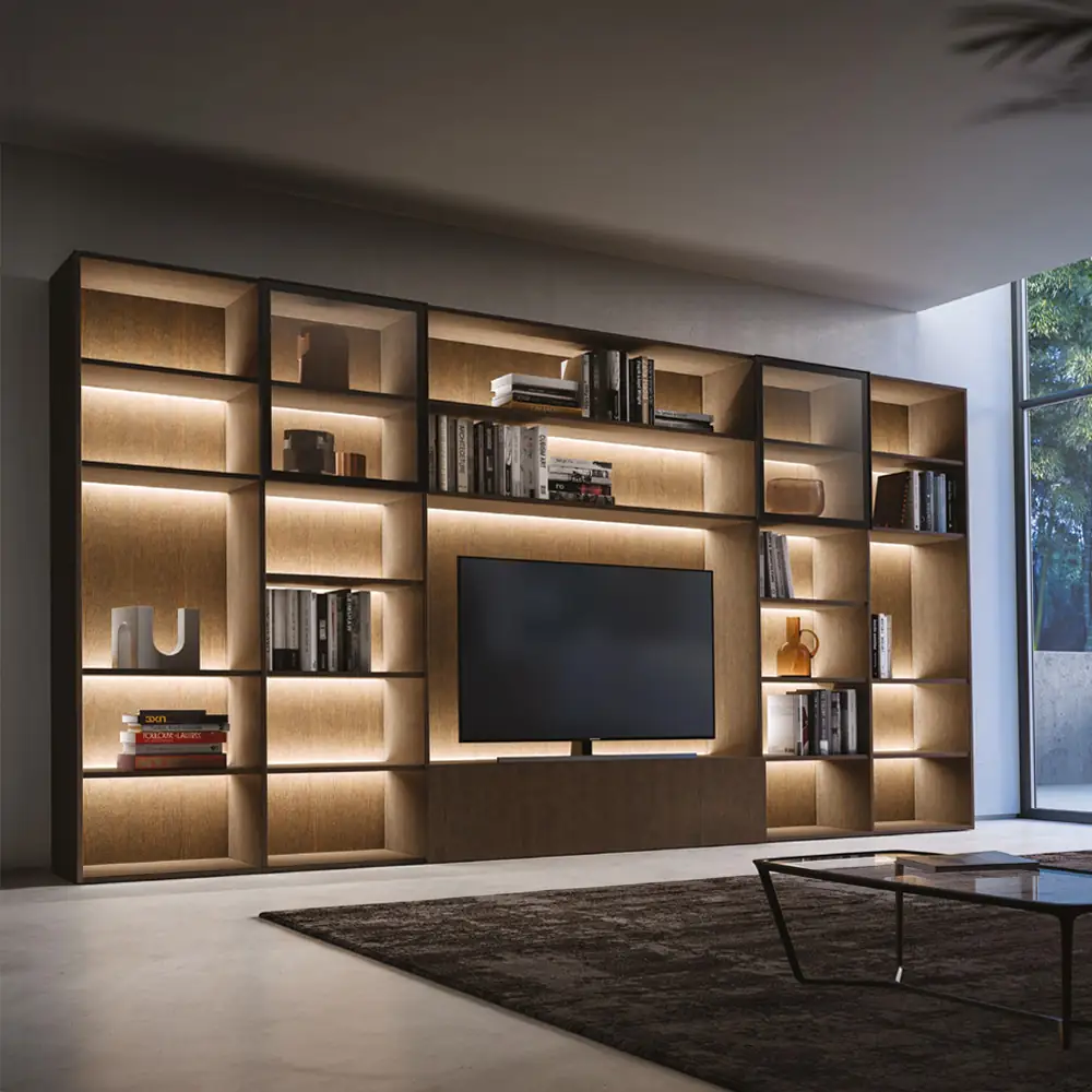 Perfil de policarbonato SUNUP para entrepaños de madera, acabado blanco