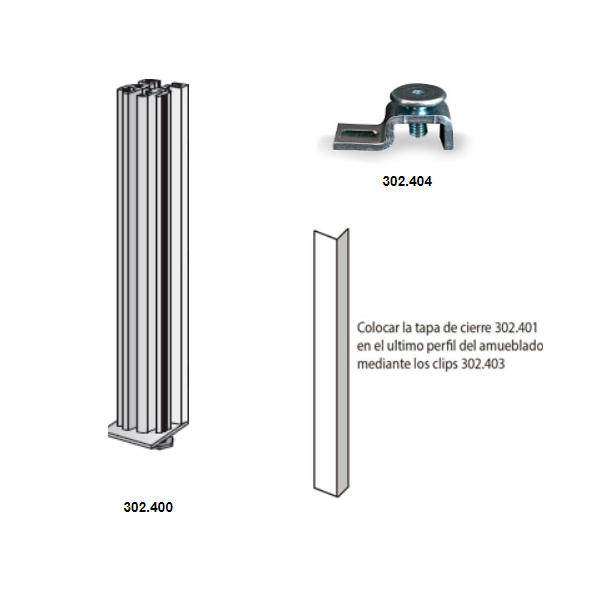 Sistema VERTIKO para armado de clóset, acabado brown metal gray