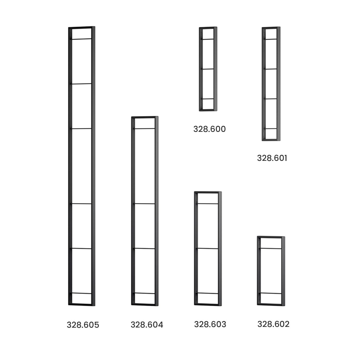 Estantería de acero YOUK para libros o accesorios, color negro