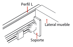 Caja con 10 perfiles de aluminio GOLA L y accesorios opcionales, acabado negro