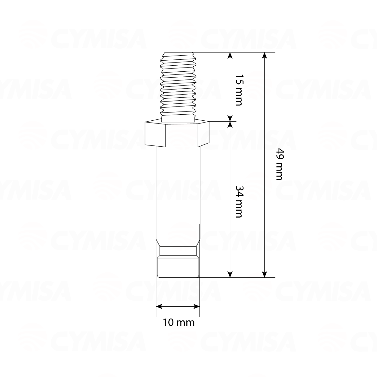 Perno con cuerda M8 para llantas para SPEEDY y ROTOLA.