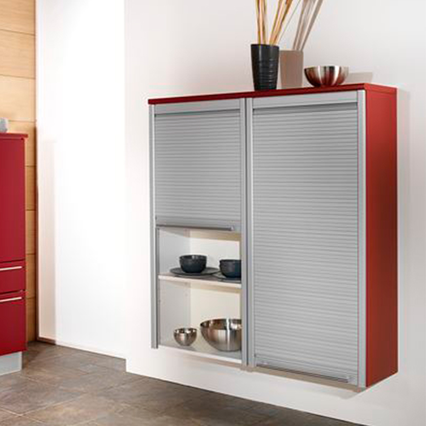 RECORD: Persiana de PVC para gabinete de cocina, medida 600 x 1500 mm, acabado metálico