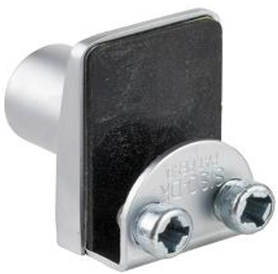 Cerradura SQUARE para puerta doble de VIDRIO de 4 a 6 mm, acabado ALUMINIO Comb IGUALES