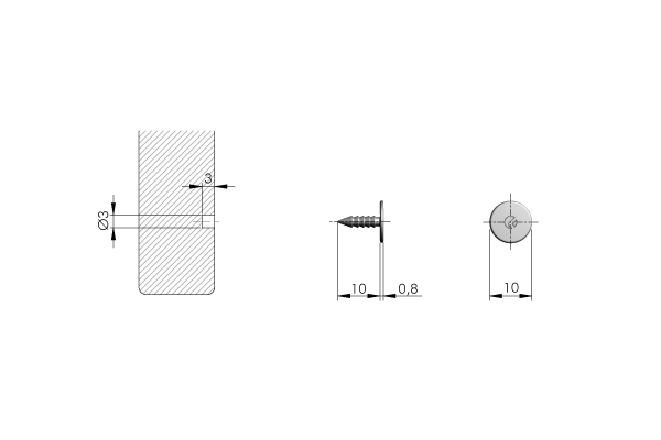 Sistema de apertura K-PUSH TECH para puerta gabinete, color gris 
