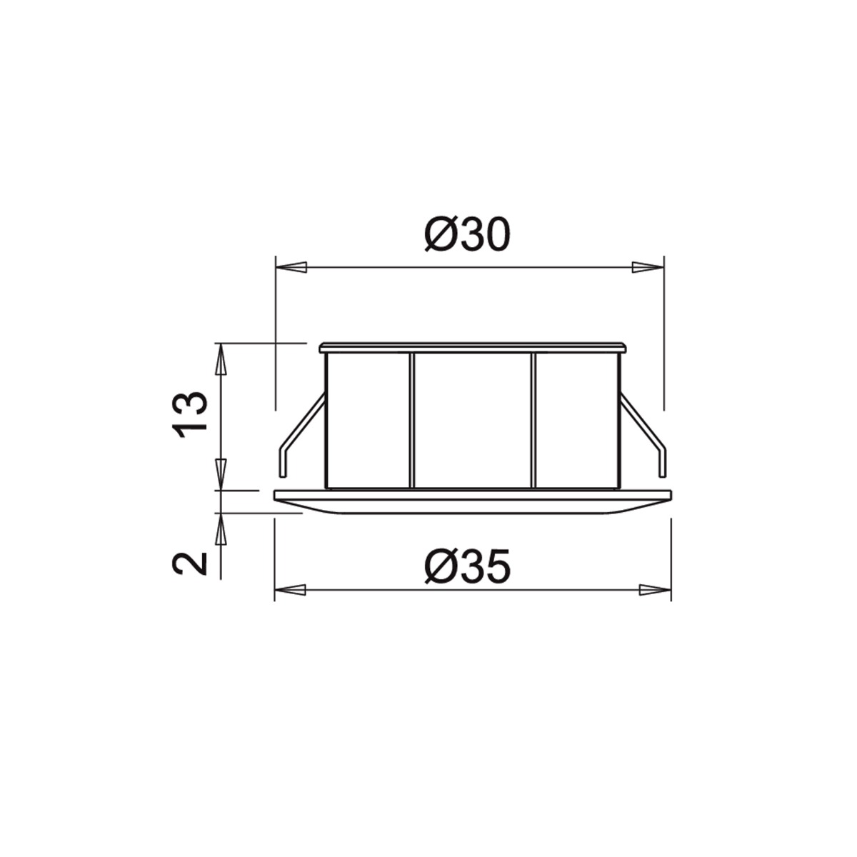 Lámpara PIXEL para embutir, 1w/24V | M24