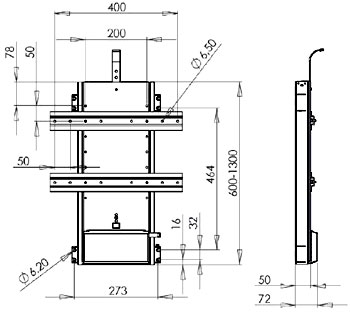 Elevador  PL700 para pantalla de 24