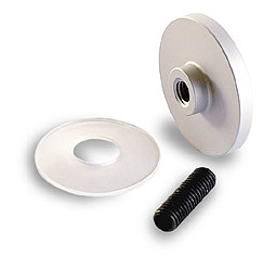 Placa de aluminio para cubierta de cristal, 40 mm de diámetro