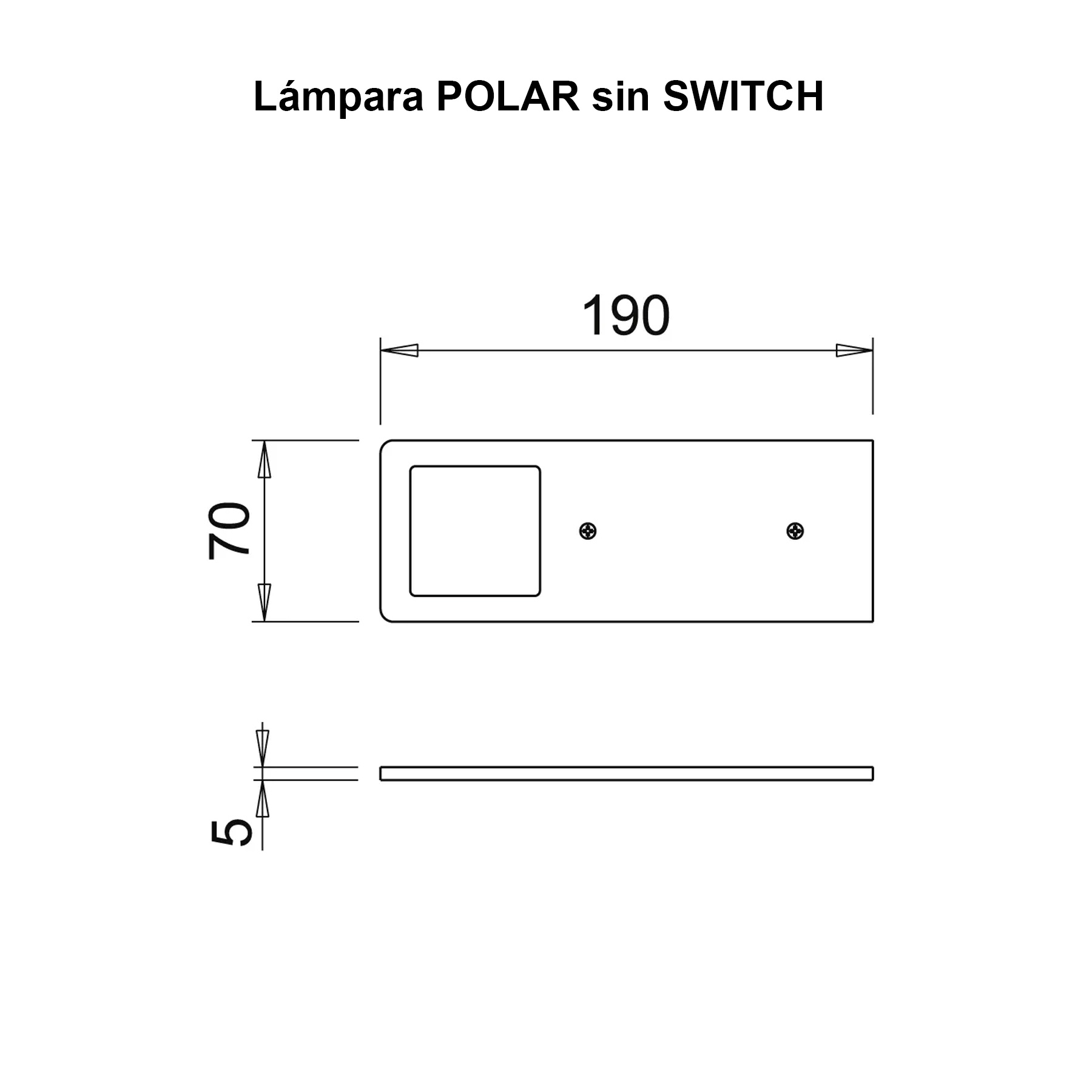 Lámpara POLAR SE para sobreponer, 5w/24V | M24
