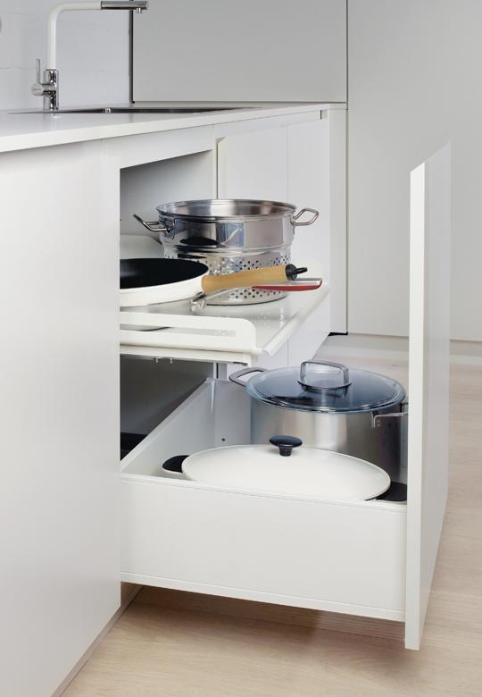 Entrepaño extraíble EXTENDO, Línea LIBELL para mueble de 900 mm, color blanco