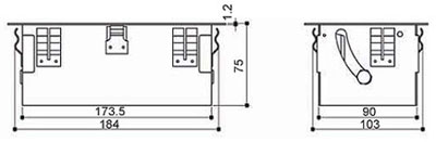 Multicontacto QUAD con 2 contactos eléctricos, entradas voz/datos/USB, material acero