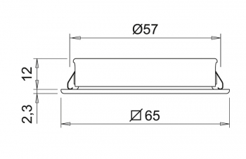 Lámpara para embutir QUADRUM, 3w/24V, Luz cálida | M24