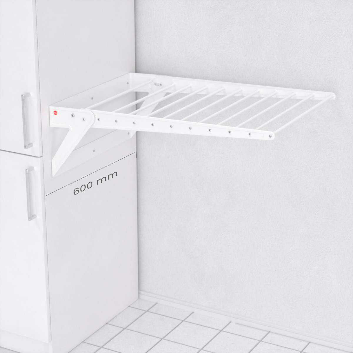 Mecanismo abatible LAUNDRY para tender ropa, color blanco