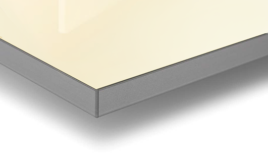 Panel RAUVISIO alto brillo, MAGNOLIA, medida 1300 x 2800mm, espesor 20mm.