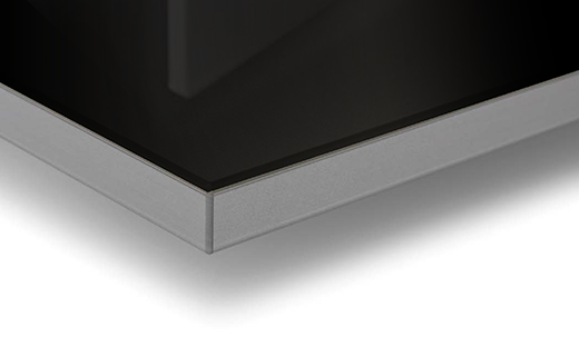 Panel RAUVISIO alto brillo, NEGRO MORO, medida 1300 x 2800mm, espesor 20mm.