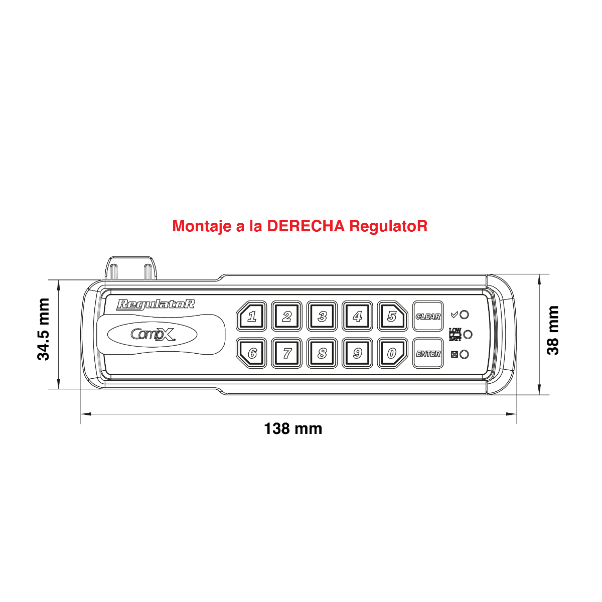Cerradura electrónica de combinación REGULATOR para locker o cajón 